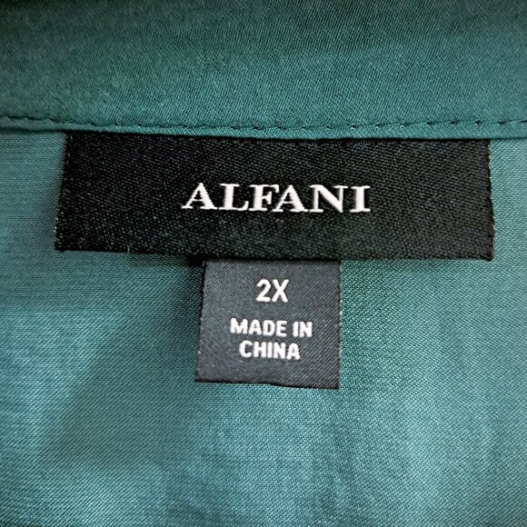 Alfani Jade V-Neckline Button Up Blouse Size 2X - Picture 10 of 11
